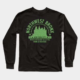 Northwest Bronx Skyline - A Tapestry of Home and Heritage Long Sleeve T-Shirt